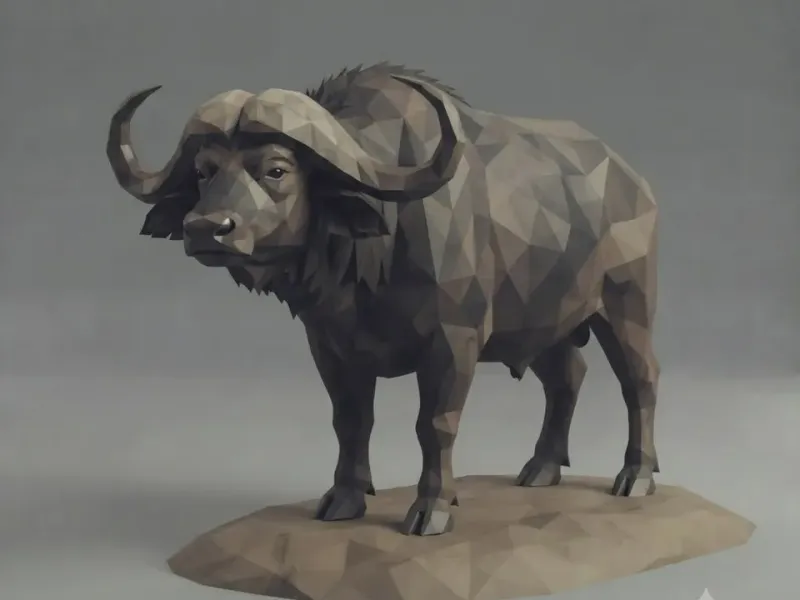 Low Poly Buffalo