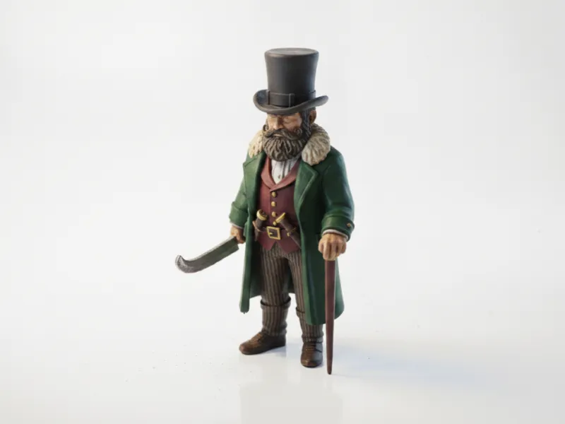 Butcher Abe Lincoln Victorian Figurine 3D Printable