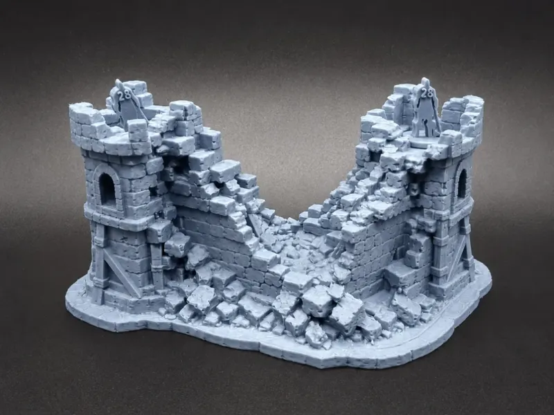 Castle Wall Ruins - RPG D&D Terrain Accessory