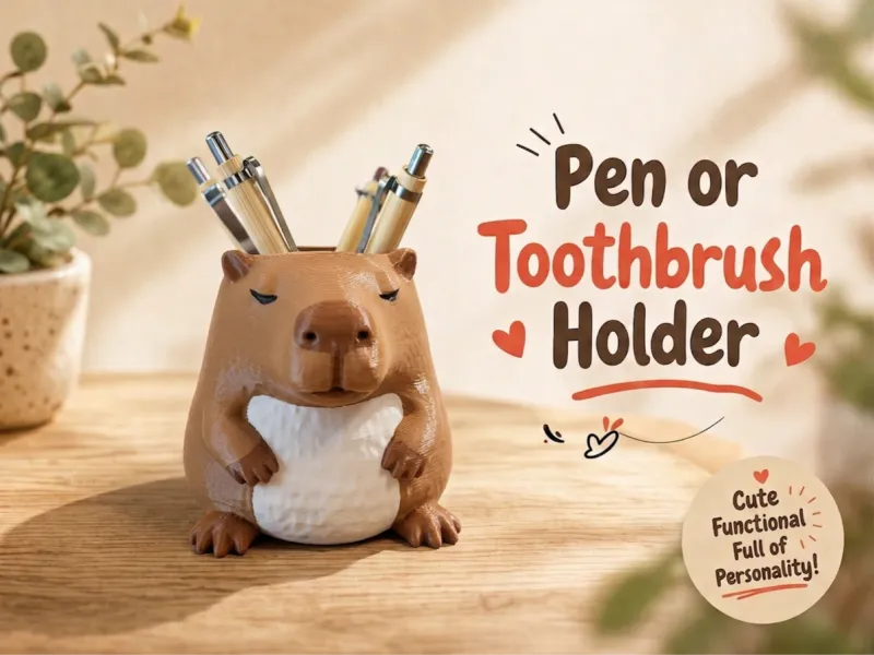 Chill Capybara Pen or Toothbrush Holder