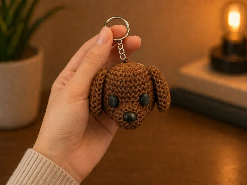 Cute Dog Keychain – Mini Puppy 3D Print Model