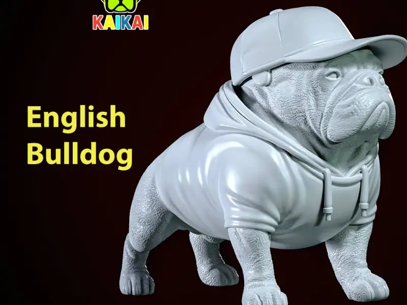 Bulldog model - america bully dog urban vibes decor