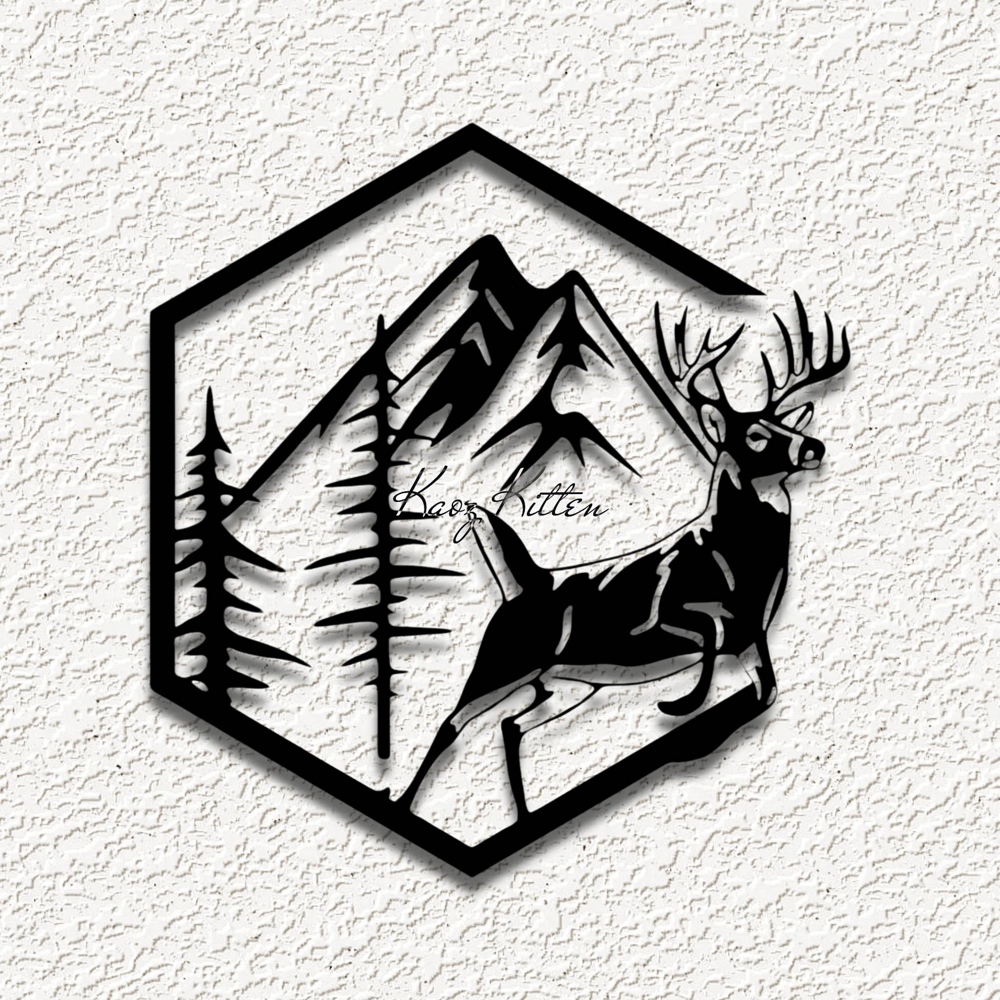 DEER MOUNTAINS WALL ART HOME DECOR