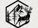 DEER MOUNTAINS WALL ART HOME DECOR-0