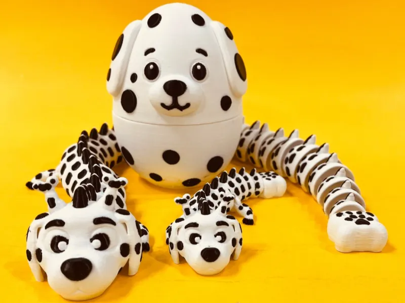 Dragão-Cão Dálmata e Caixa de Ovos de Dálmata