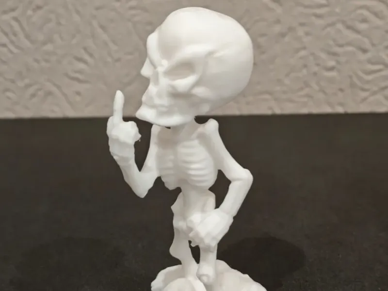Skeleton with a Middle Finger Gesture