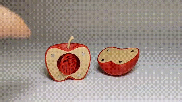 Cマグネット回転福リンゴ-0
