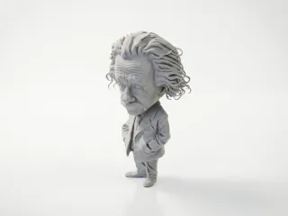 Einstein Chibi Figurine Historical Figure 3D Printable