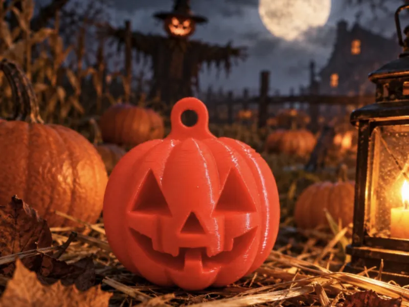 Halloween pumpkin key chain