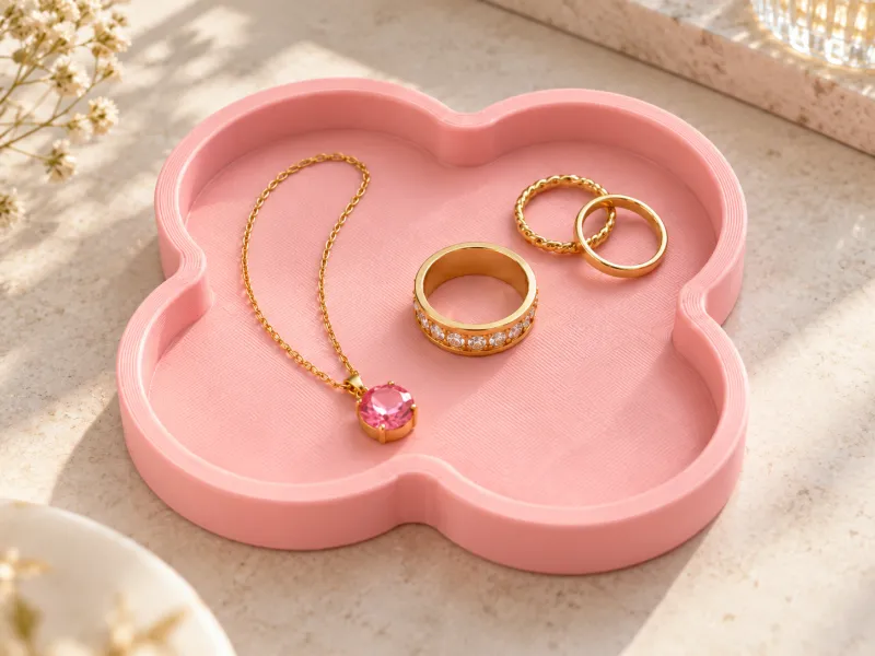 Four-Leaf Clover Jewelry Tray – 100 × 100 × 15 mm