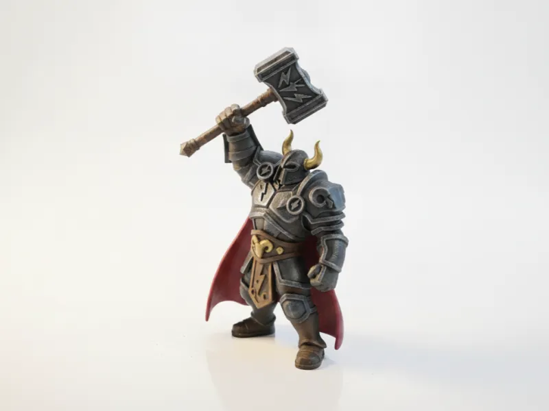 Figurilla de Thor, superhéroe de Marvel, imprimible en 3D