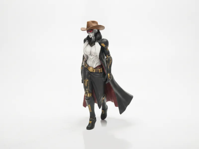 Cyborg Cowgirl Figurine Female Figure 3D Printable