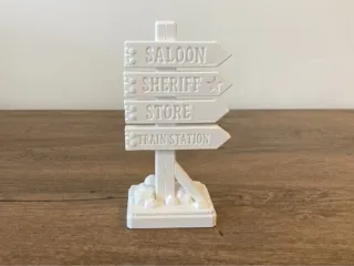 Western Town Signpost - Wild West Decorative Model