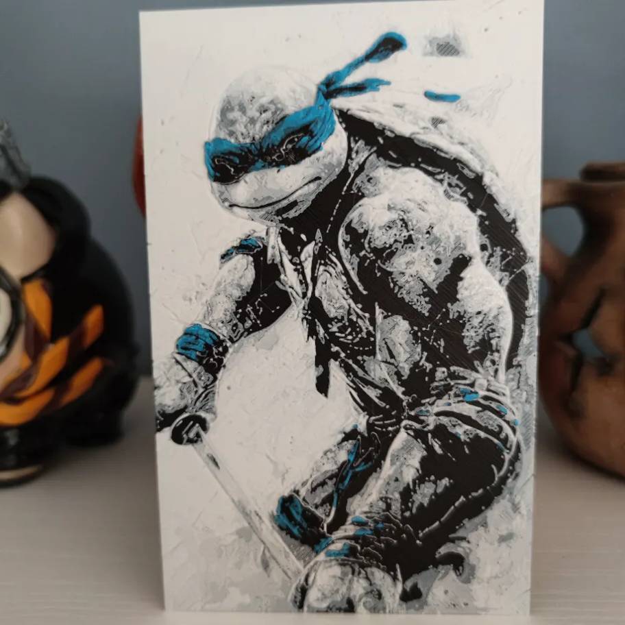 Hueforge Files 3D Printer Files | 3MF File | Hueforge Leonardo tmnt | Creality Cloud