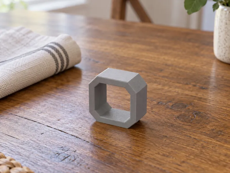 Кольцо для салфеток Octafold: восьмиугольное кольцо для тканевой салфетки