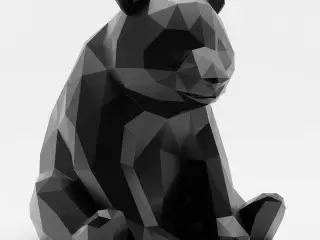 Oso Panda decorativo Low Poly