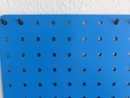 Wall mount bracket for peg boards