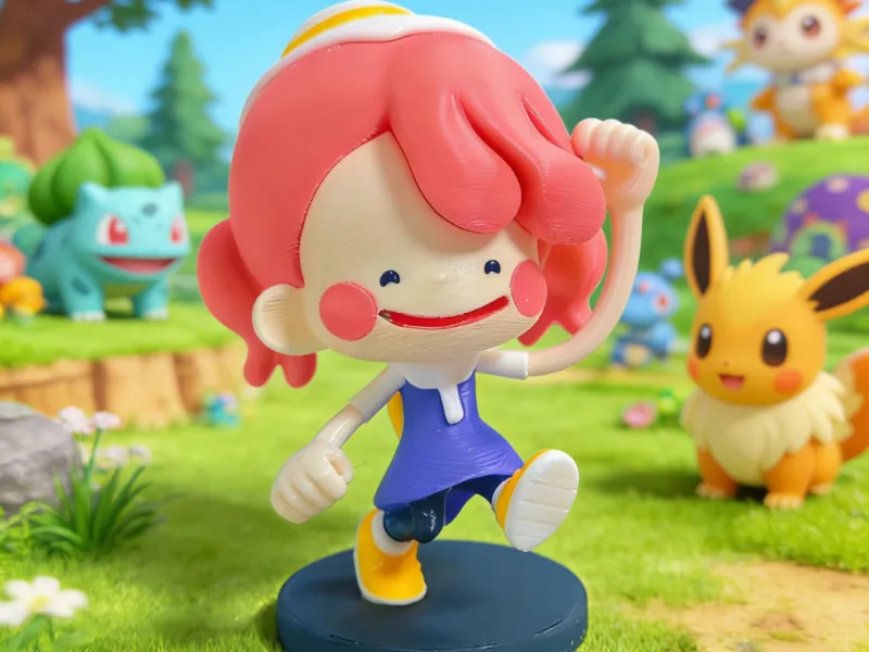 Pokémon NS2 jogo Pokopia peça semi-dividida em quatro cores