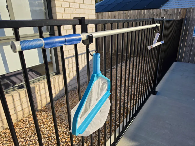Pool pole and tools hanger