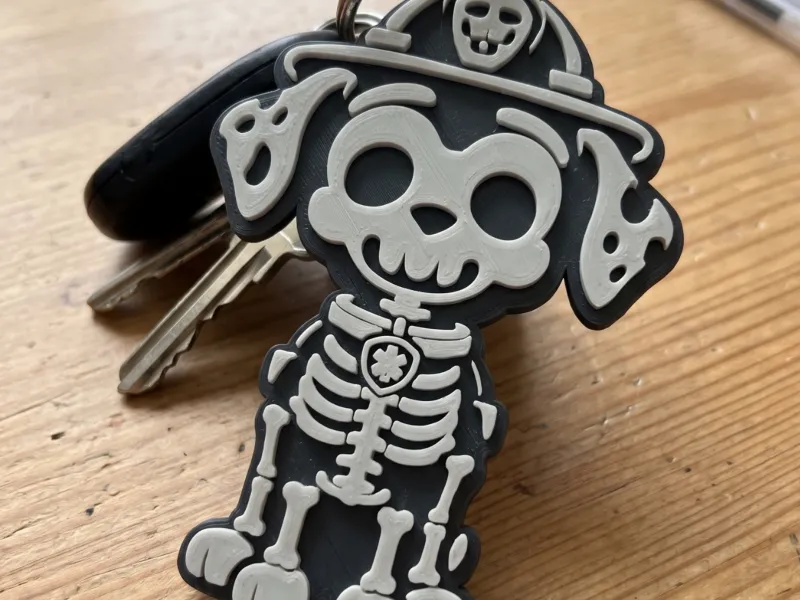 Skeleton Marshall Halloween Keychain (Paw Patrol) | No AMS