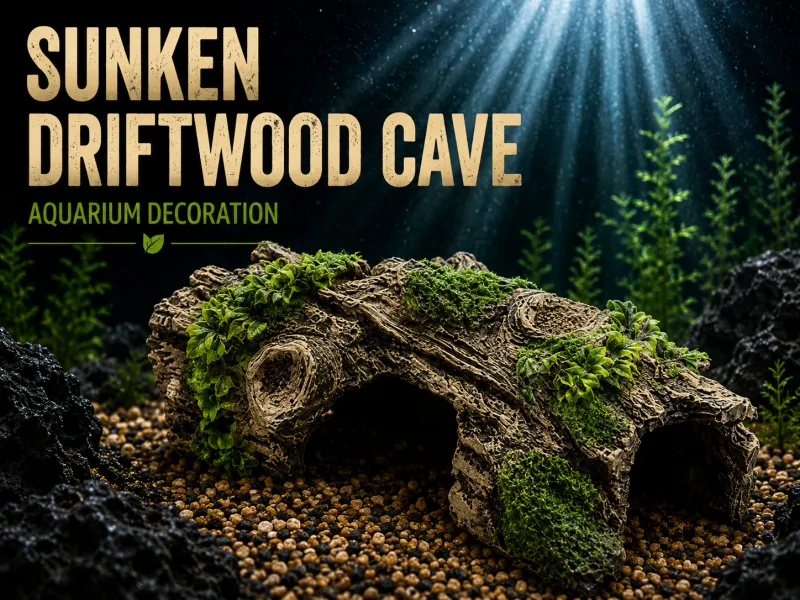 Sunken Driftwood Cave Aquarium