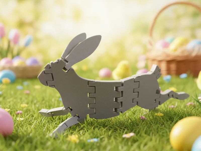 Conejo de Pascua Flexi Silueta de Conejo Articulado Cinético PIP