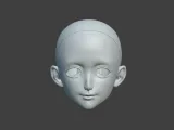BJD cute girl doll head, big eyes, smiling-0