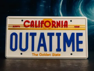 Back to the Future "OUTATIME" license plate