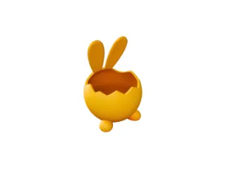 Bunny Egg Shell Planter