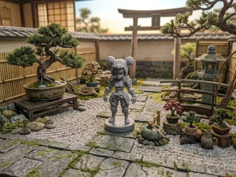 Menina Samurai Guerreira - Guerreira Japonesa (Pequena Samurai)