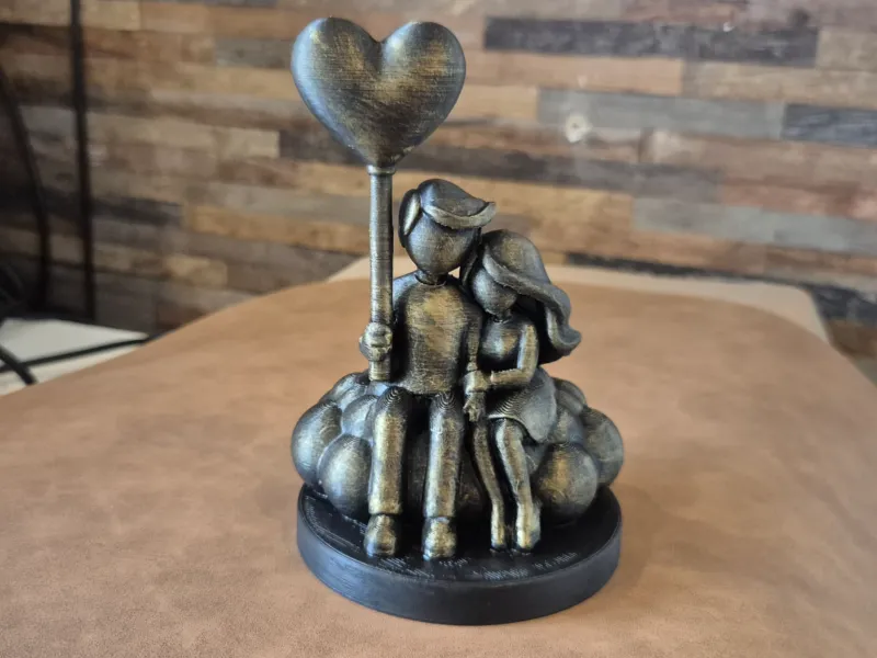 Sculpture deco couple nuage love minimaliste