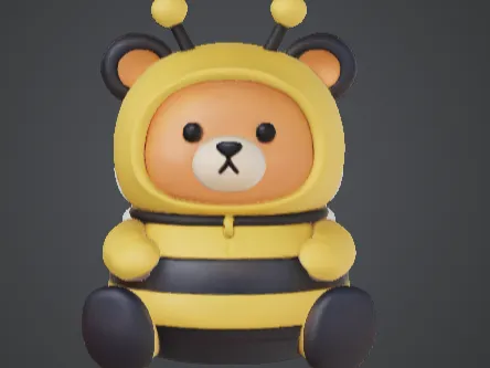 Cute Chibi Honeybee Bear Collectible Figurine