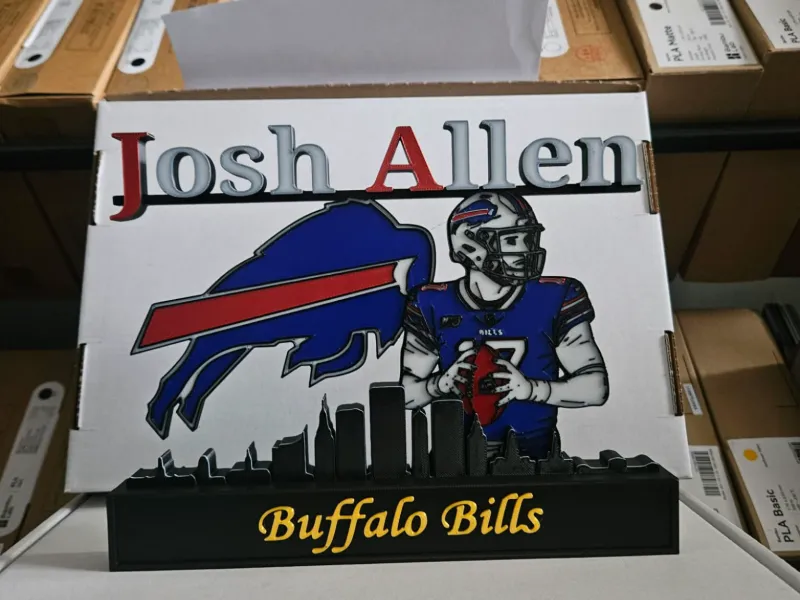 NFL - Buffalo Bills Josh Allen Espositore skyline di Buffalo