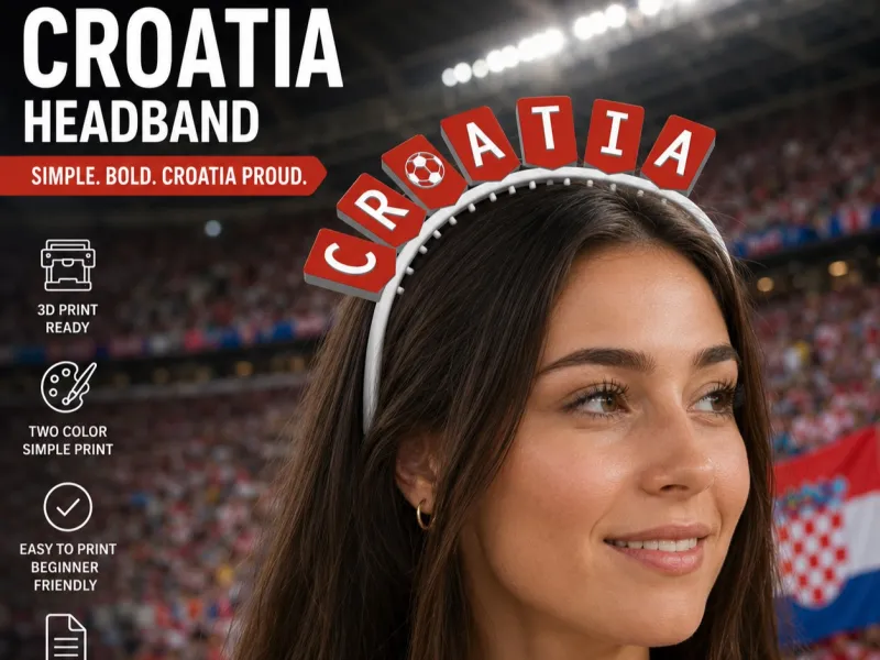 Tiara Croatia - football fan headband