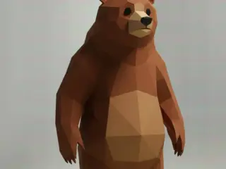 Urso em pé - low poly