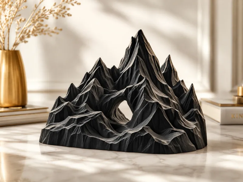 Mystic Mountain Range - 3D Landscape Sculpture