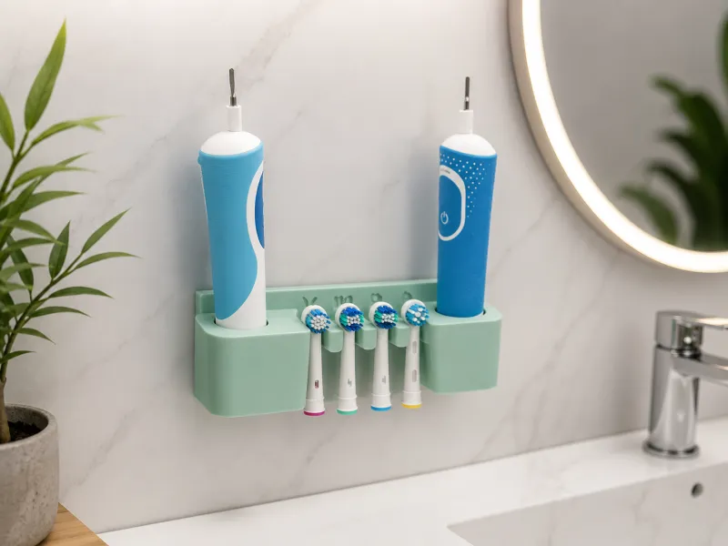 Support double brosse à dents électrique chargeur intégré