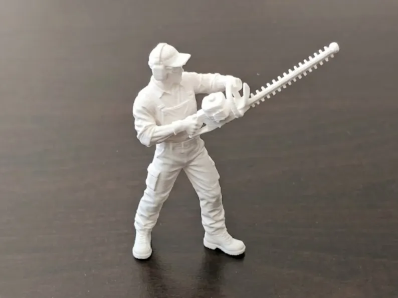 Hedge Trimmer Operator - Realistic Figurine