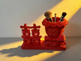 喜字花束收纳桶 家居装饰