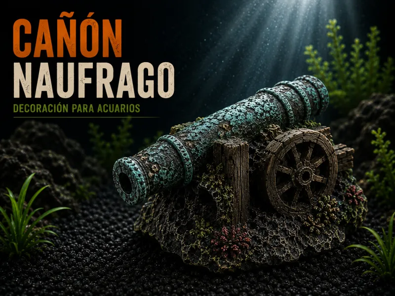 Sunken Ship Cannon Aquarium Decoration
