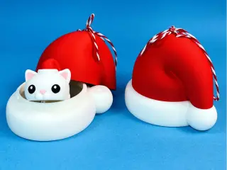 Santa Claus hat-box, Christmas Gift, Tree Ornament