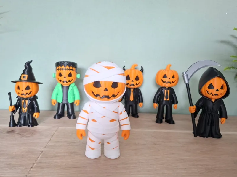 Pumpkin Mummy – Cute Halloween Figurine