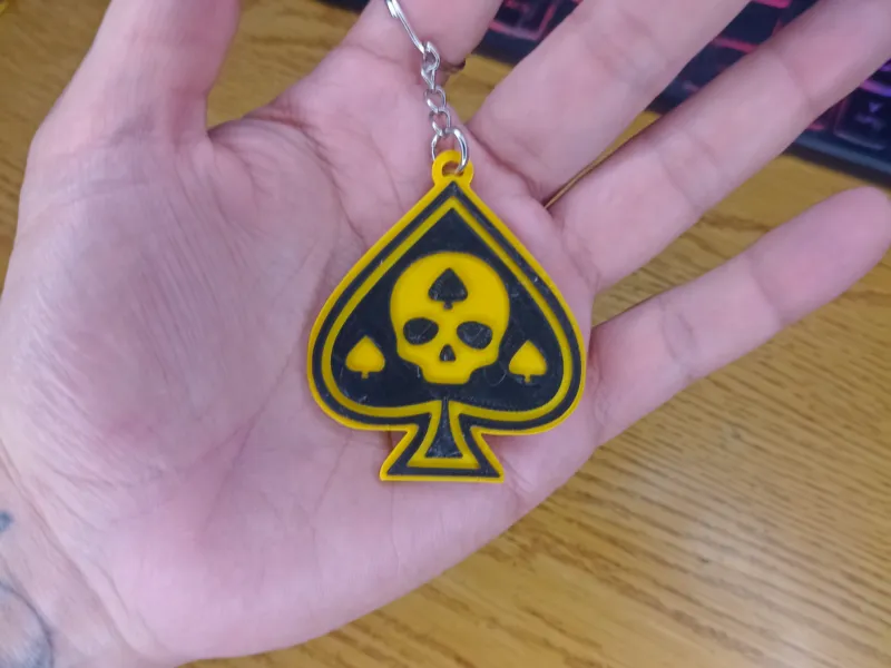 SPADES - POKER CARDS KEYCHAIN