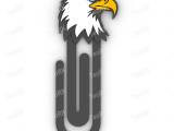 Paperclip eagle head - bookmark-0