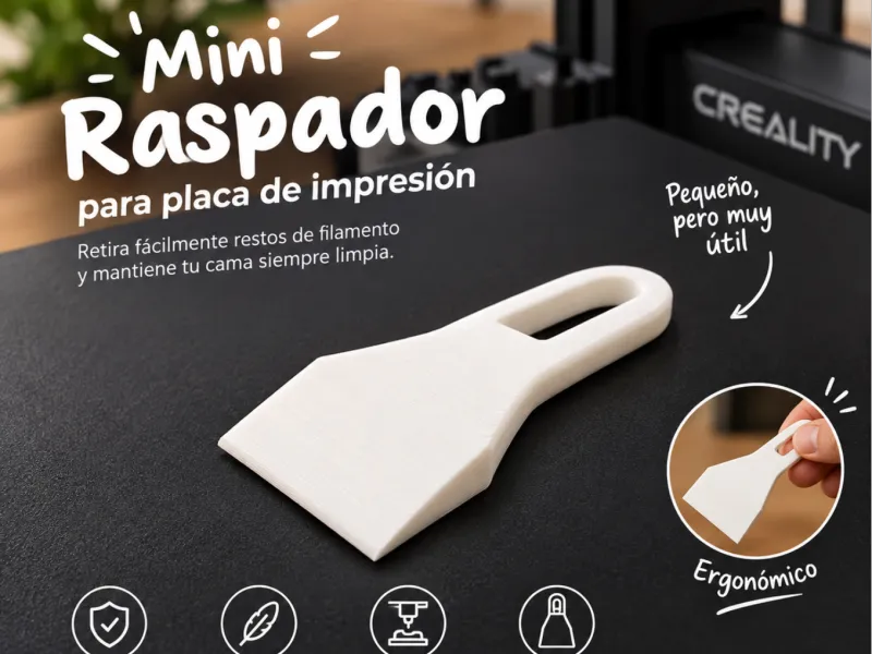 ⭐ Mini Raspador para Placa de Impresión 3D ⭐