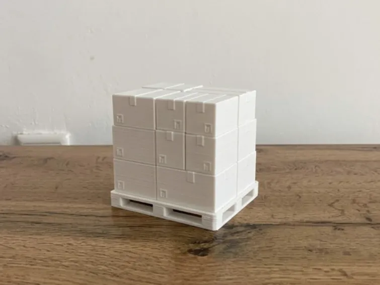 Pallet with Cardboard Boxes - Warehouse Model