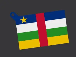 CF -  Central African Republic Flag keychain
