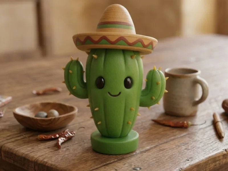 cactus figurine with sombrero