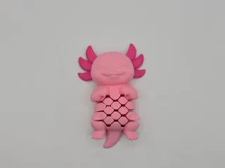 Cute Mesh Axolotl Keychain