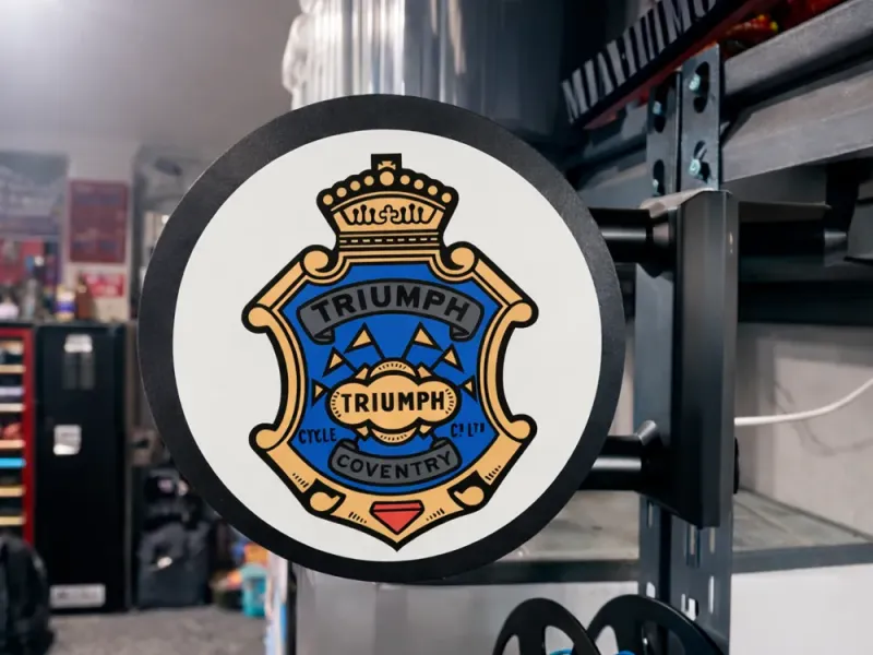 Triumph Oldschool Coventry Lightbox Sign System